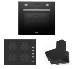 Gosso Aspendos Siyah Premium Ankastre Set