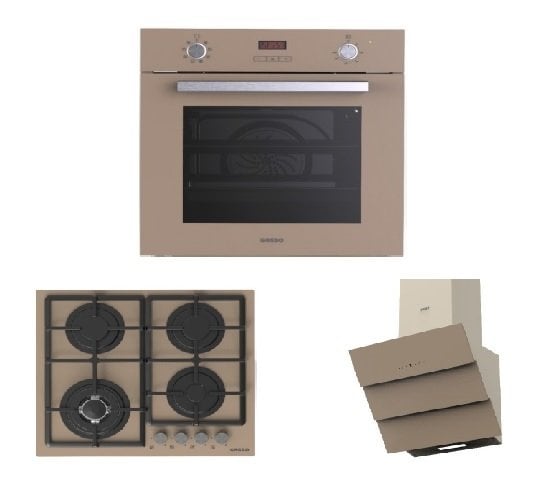 Gosso Truva Koyu Bej Premium Ankastre Set