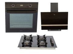 Gosso Palermo Siyah Airfry Ankastre Set